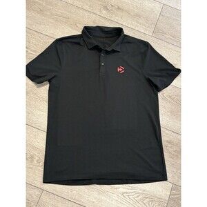 Lululemon Evolution Polo Shirt Mens Large Black Performance Stretch Golf Preppy